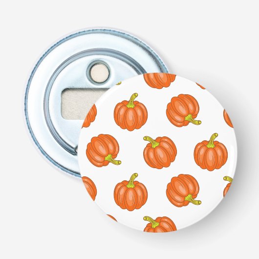 Pompoenpatroon Button Flesopener (Voorkant)