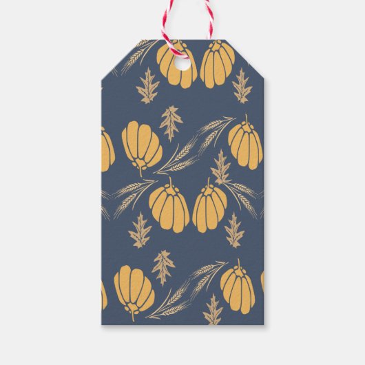 Pompoenpatroon cadeaukaart cadeaulabel (Voorkant)