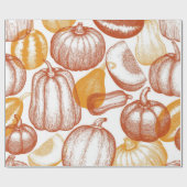 Pompoenpatroon Cadeaupapier (Vlak)