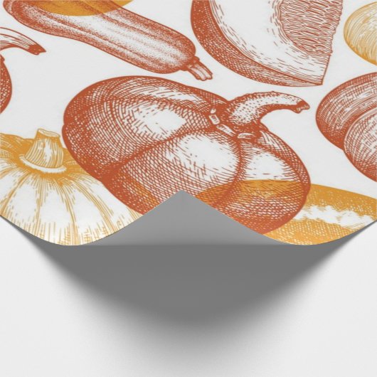 Pompoenpatroon Cadeaupapier (Hoek)