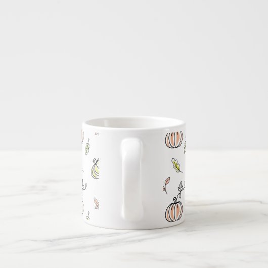 pompoenpatroon espresso kop (Achterkant)