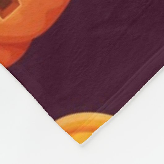 Pompoenpatroon Fleece Deken (Hoek)