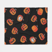 Pompoenpatroon Fleece Deken (Voorkant (Horizontaal))