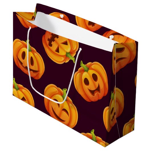 Pompoenpatroon Groot Cadeauzakje (Voorkant Gekanteld)