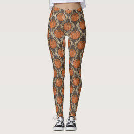  pompoenpatroon Halloween Leggings