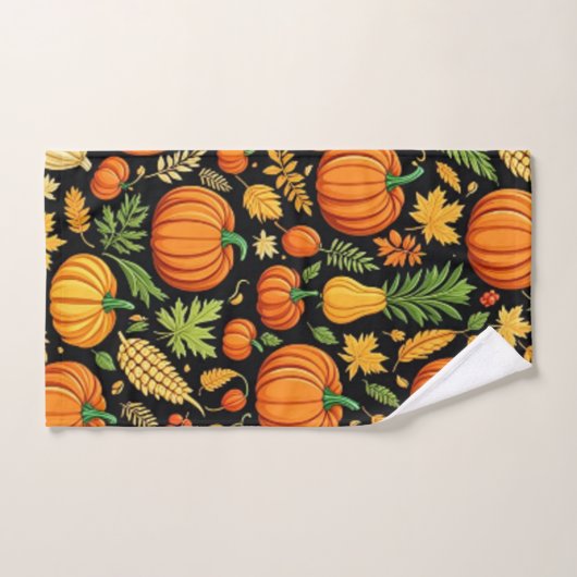 Pompoenpatroon Harvest Day Herfst Bad Handdoek (Handdoek)