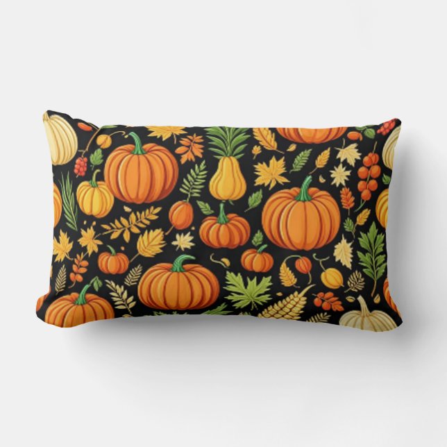 Pompoenpatroon Harvest Day Herfst Decor Kussen (Voorkant)