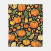 Pompoenpatroon Harvest Day Herfst Fleece Deken (Voorkant)