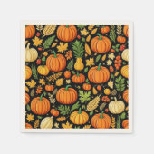 Pompoenpatroon Harvest Day Herfst Servet (Voorkant)