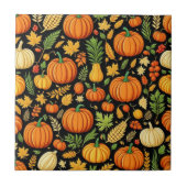 Pompoenpatroon Harvest Day Herfst Tegeltje (Voorkant)
