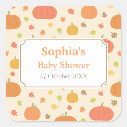 Pompoenpatroon Herfst Decoratie Stickers (Voorkant)