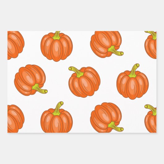 Pompoenpatroon Inpakpapier Vel (Voorkant 2)