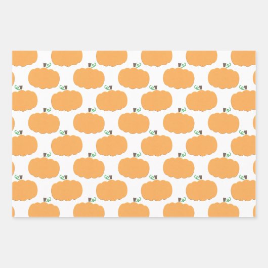 Pompoenpatroon inpakpapier vel (Voorkant 2)