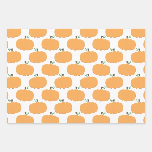 Pompoenpatroon  inpakpapier vel (Voorkant)