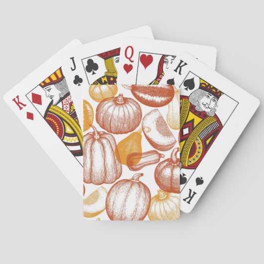 Pompoenpatroon Pokerkaarten (Achterkant)
