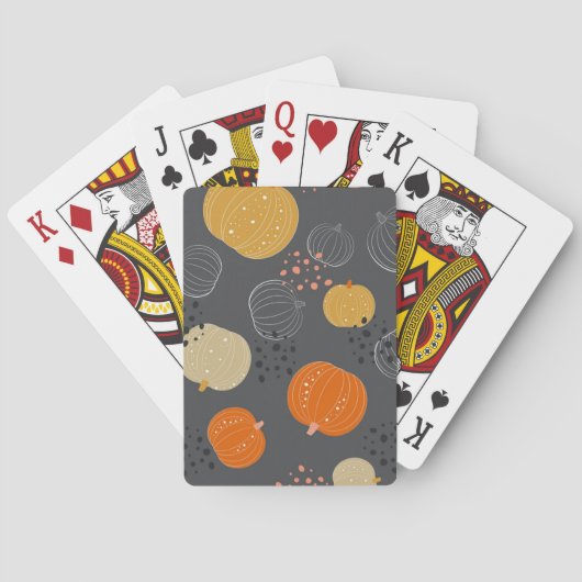 Pompoenpatroon Pokerkaarten (Achterkant)