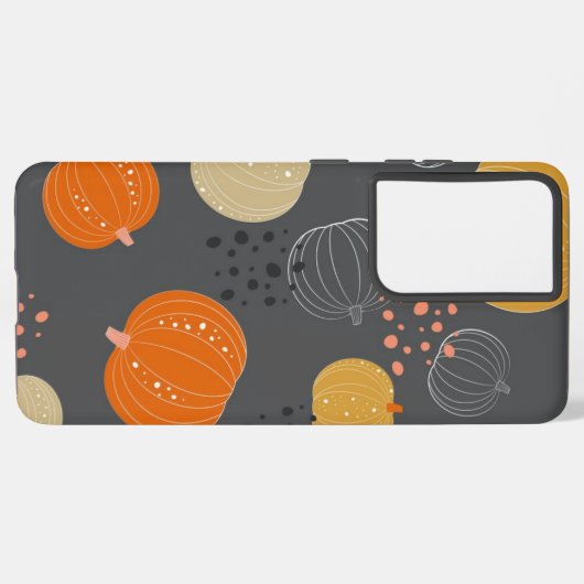 Pompoenpatroon Samsung Galaxy Hoesje (Linkerkant)