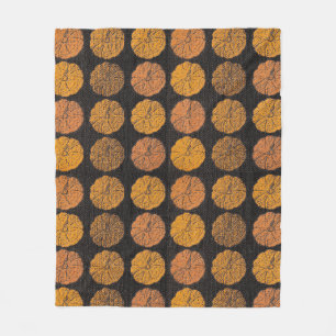 pompoenpatroon-Sinaasappel Fleece Deken