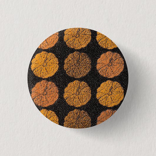 pompoenpatroon-Sinaasappel Ronde Button 3,2 Cm (Voorkant)