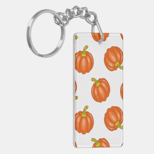 Pompoenpatroon Sleutelhanger (Voorkant Links)