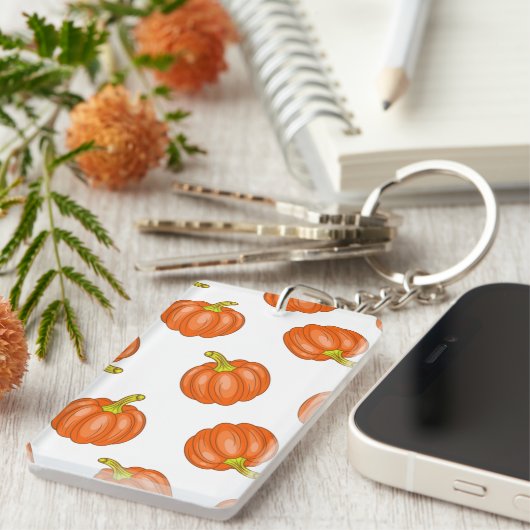 Pompoenpatroon Sleutelhanger (Voorkant Rechts)