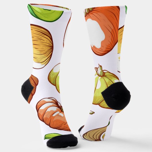 Pompoenpatroon Sokken (Gebogen)