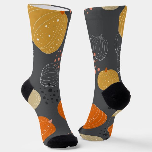 Pompoenpatroon Sokken (Gebogen)