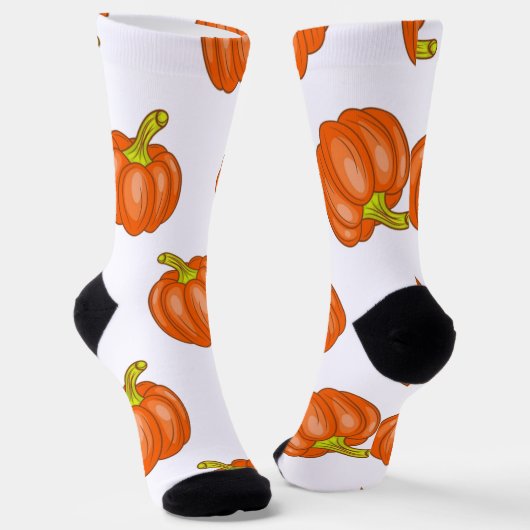 Pompoenpatroon Sokken (Gebogen)