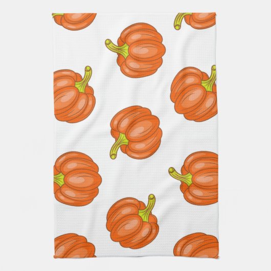 Pompoenpatroon Theedoek (Verticaal)