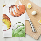 Pompoenpatroon Theedoek (Quarter Fold)