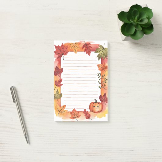 Pompoenpeek & bladgloed post-it® notes (Kantoor)