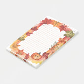 Pompoenpeek & bladgloed post-it® notes (Schuin)