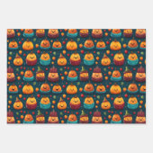 Pompoenpersoonlijkheden Inpakpapier Vel (Voorkant 3)