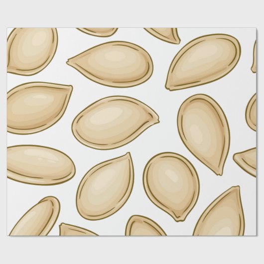 Pompoenpitten patroon cadeaupapier (Vlak)