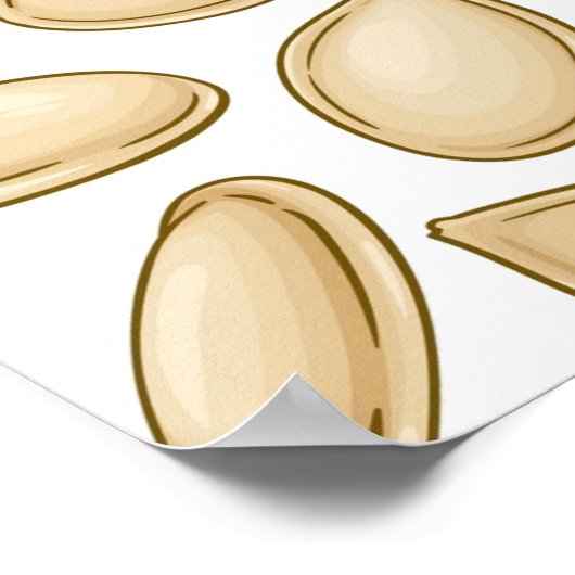 Pompoenpitten patroon poster (Hoek)