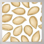 Pompoenpitten patroon poster (Voorkant)