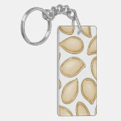 Pompoenpitten patroon sleutelhanger (Voorkant Links)