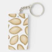 Pompoenpitten patroon sleutelhanger (achterkant)