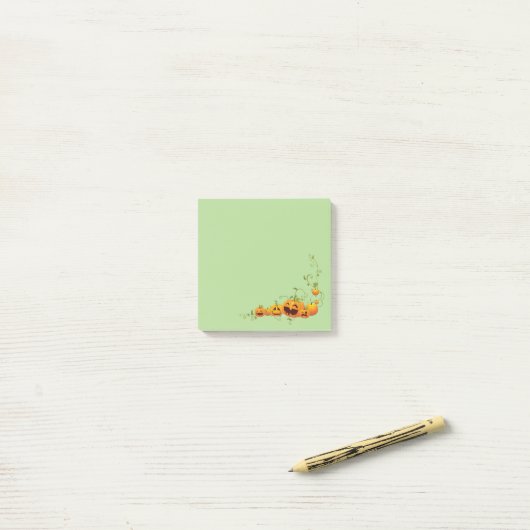 Pompoenpleister 3 x 3 inch Post-it® notes (Op bureau)