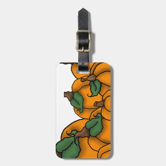 pompoenpleister bagagelabel (Voorkant verticaal)