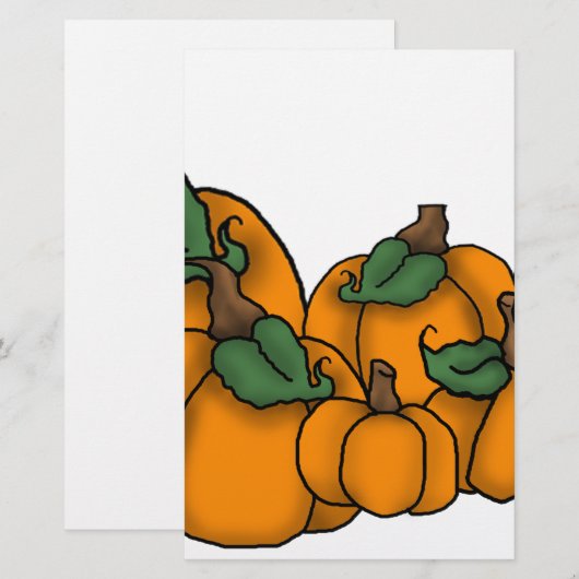 pompoenpleister briefpapier (Voorkant / Achterkant)