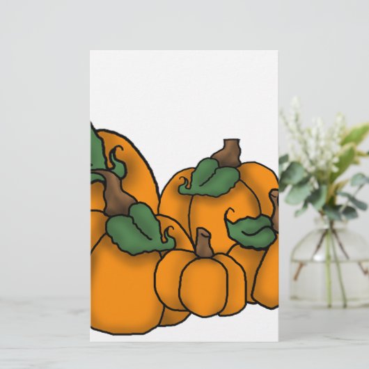 pompoenpleister briefpapier (Staand voorkant)