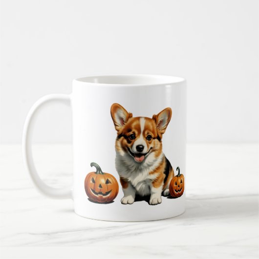 Pompoenpleister Corgi Koffiemok (Links)
