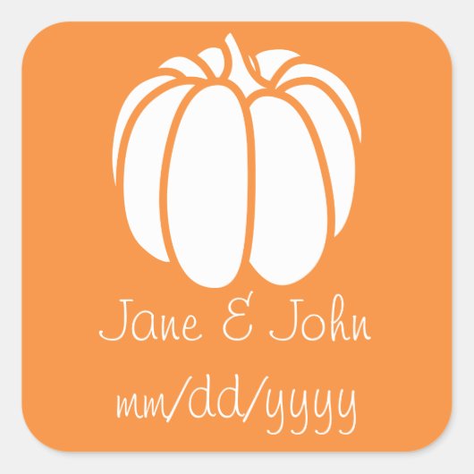 Pompoenpleister in Oranje Sticker (Voorkant)