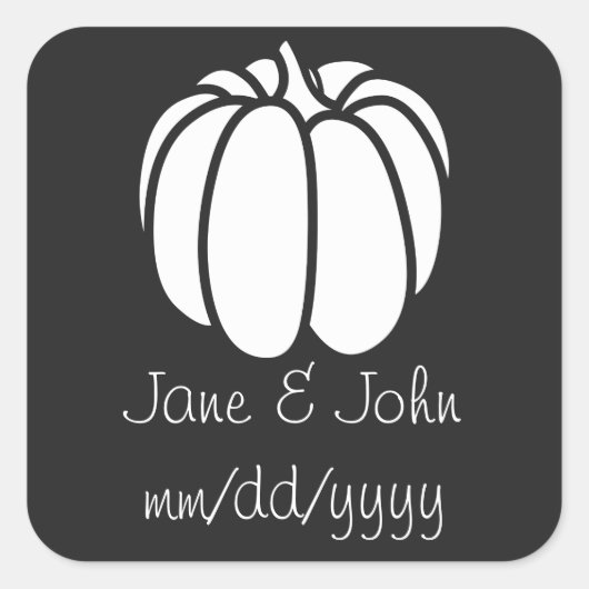 Pompoenpleister in zwarte Sticker (Voorkant)