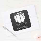 Pompoenpleister in zwarte Sticker (Envelop)