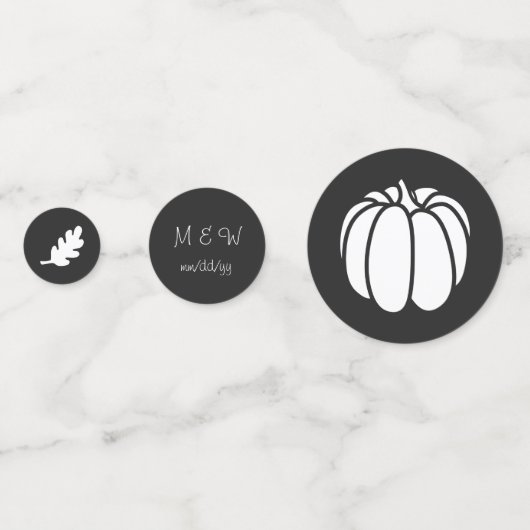 Pompoenpleister in zwarte tafel Confetti (Achterkanten)