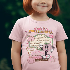 Pompoenpleister Pompoenplukken - Roze Pompoen T-shirt