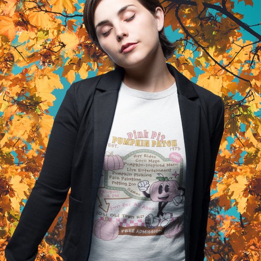 Pompoenpleister Pompoenplukken - Roze Pompoen Tri-Blend Shirt