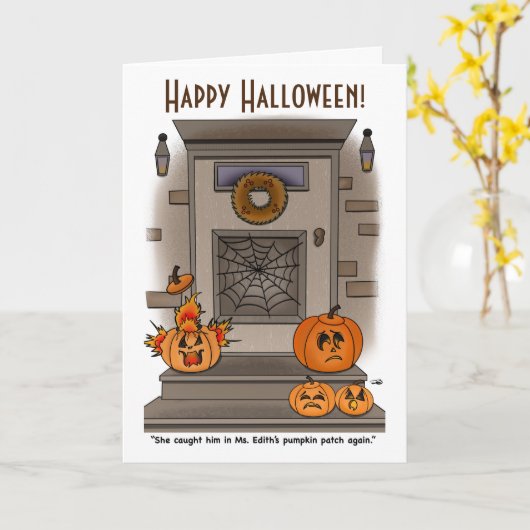 Pompoenpleister Wenskaart Kaart (Gele Bloem)